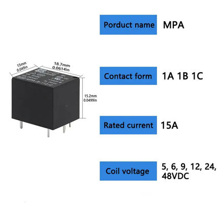 MPA 10A 5A Pcb DC 4pin Mikro Elektromanyetik 5 Pinli Röle 12v 24V 5v 9v JQC-3FF T73
